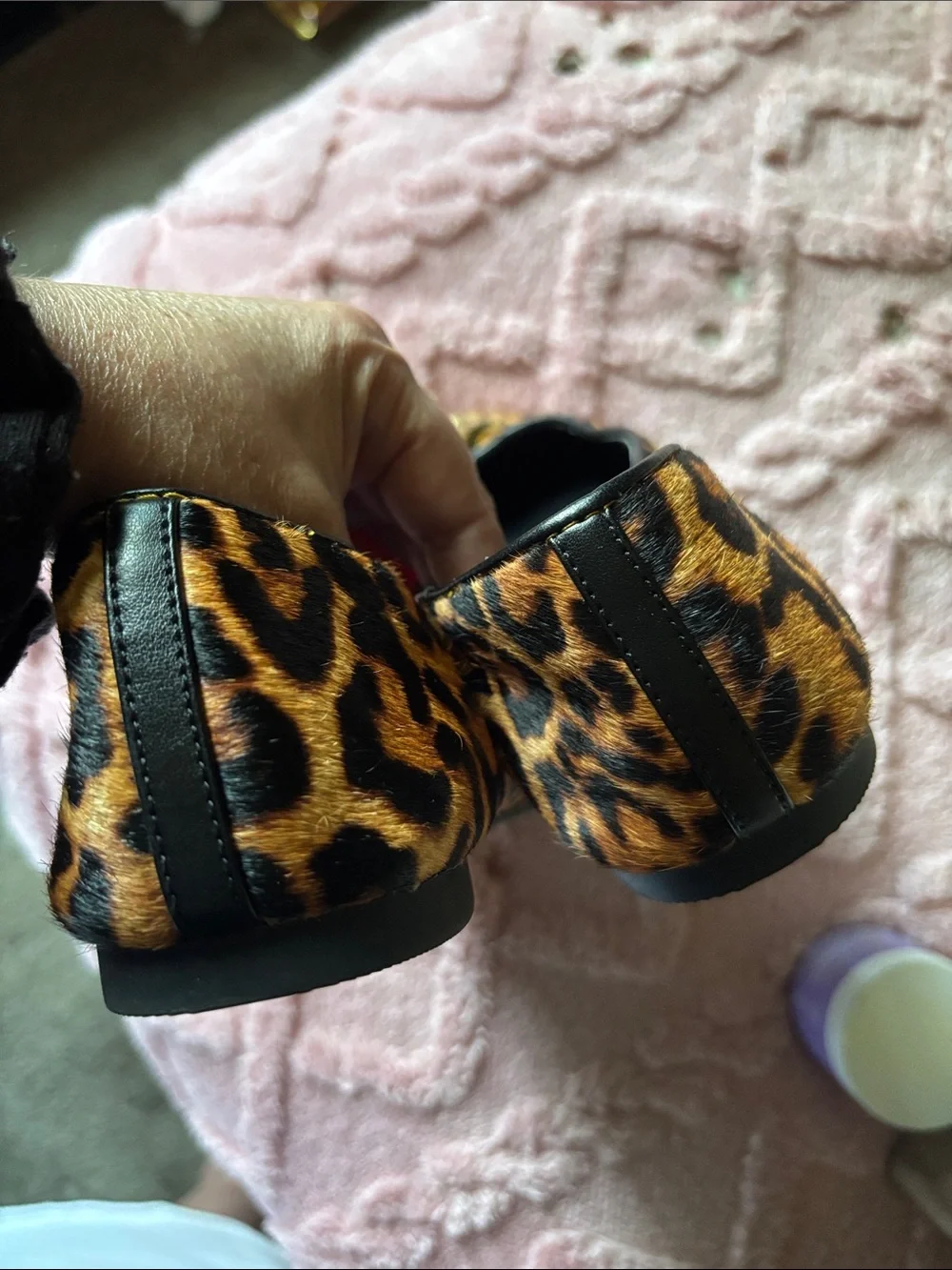 Michael Kors Leopard-Print Flats with Gold MK Medallion